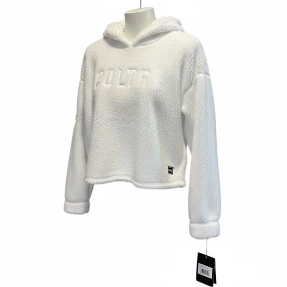 NWT DKNY Women’s White NFL Colts Fleece Cropped Hoodie Embroidered Logo - Size S - Picture 7 of 11